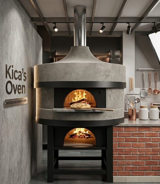 Lò pizza Napoli 1800 Kica's Oven trong khu bếp nhà hàng